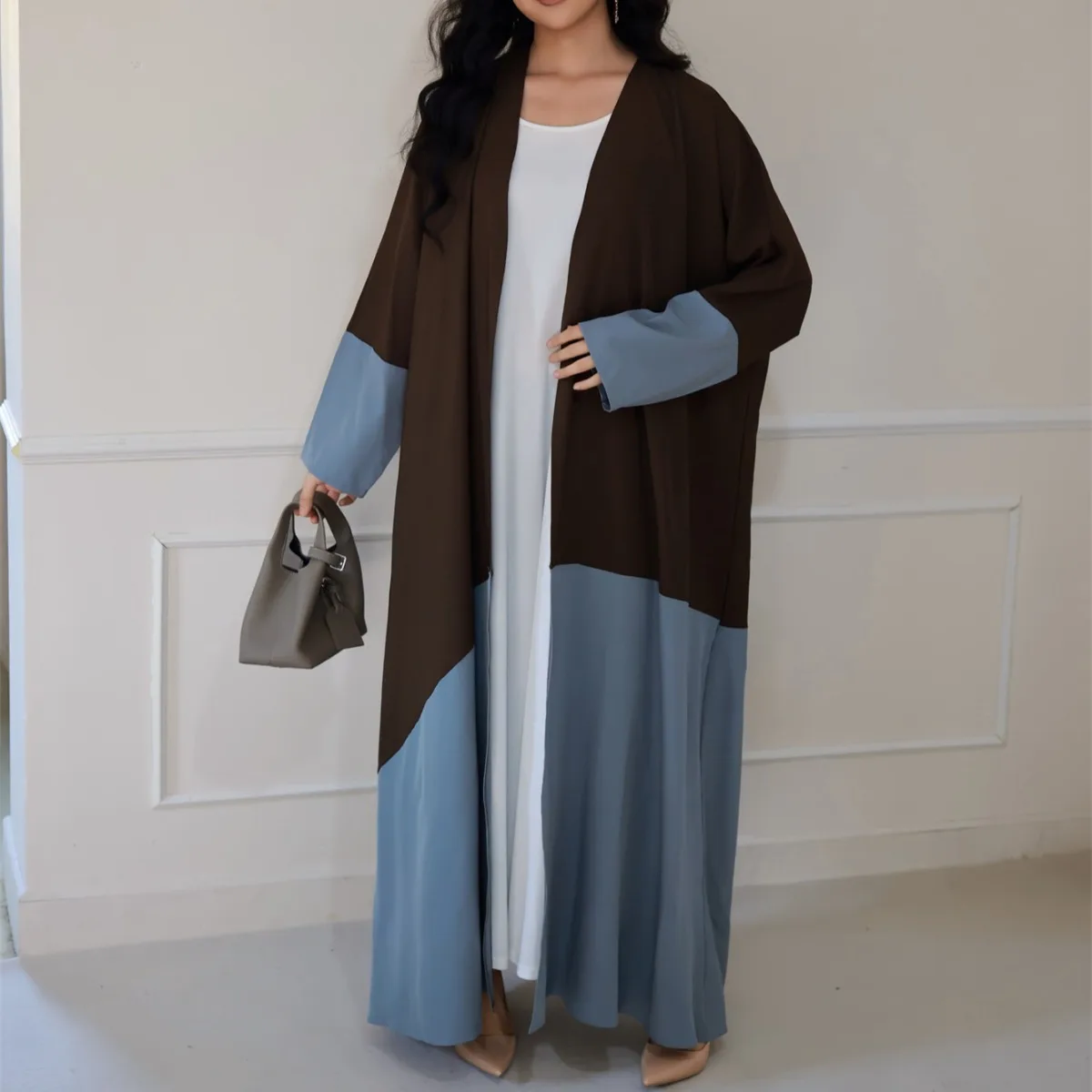 Abaya islamique ample pour femmes musulmanes, décontracté, ouvert sur le devant, manches longues, arabe, turquie, Kaftans, Jilbabs, robes Maxi