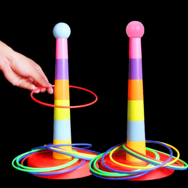 Anneau de lancer pour enfants anneau de jeu empilant jouet amusant intérieur et extérieur cercle d'interaction parent-enfant cadeau d'éducation précoce