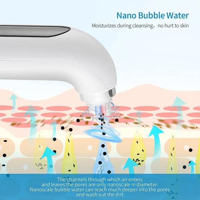 Microbulle dissolvant de points noirs petite bulle Machine de nettoyage du visage Cycle d'eau aspiration sous vide pores nettoyeur de points noirs soins de la peau – Image 3