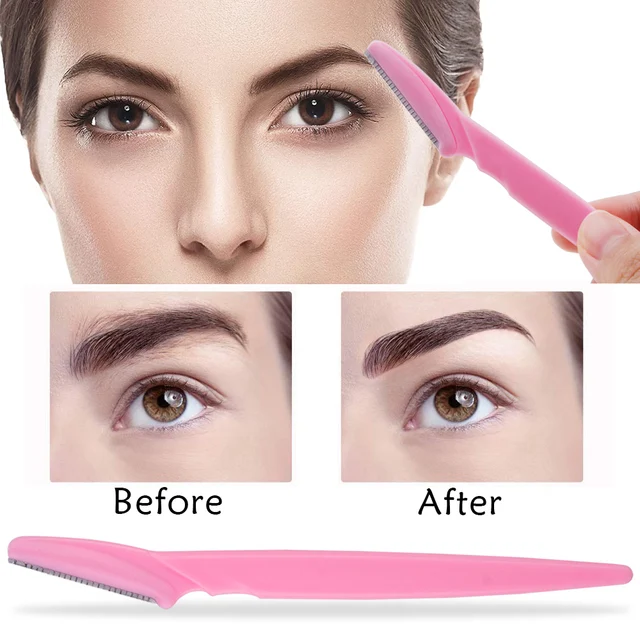 3/4/10 pièces rasoir de sourcils lame de visage rasoir Portable épilation des sourcils épilation sécurité sourcil coupe femme outils de maquillage – Image 4