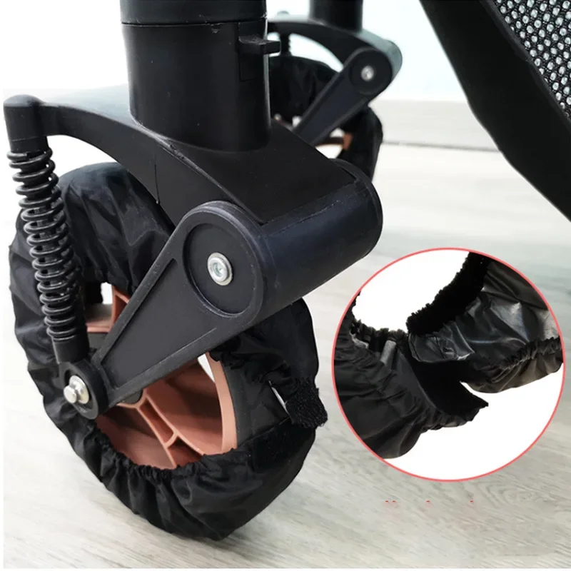 Couvre-roues de poussette pour bébé, anti-poussière, imperméable et anti-saleté, pour l'extérieur, parfait pour les accessoires de poussette de voyage