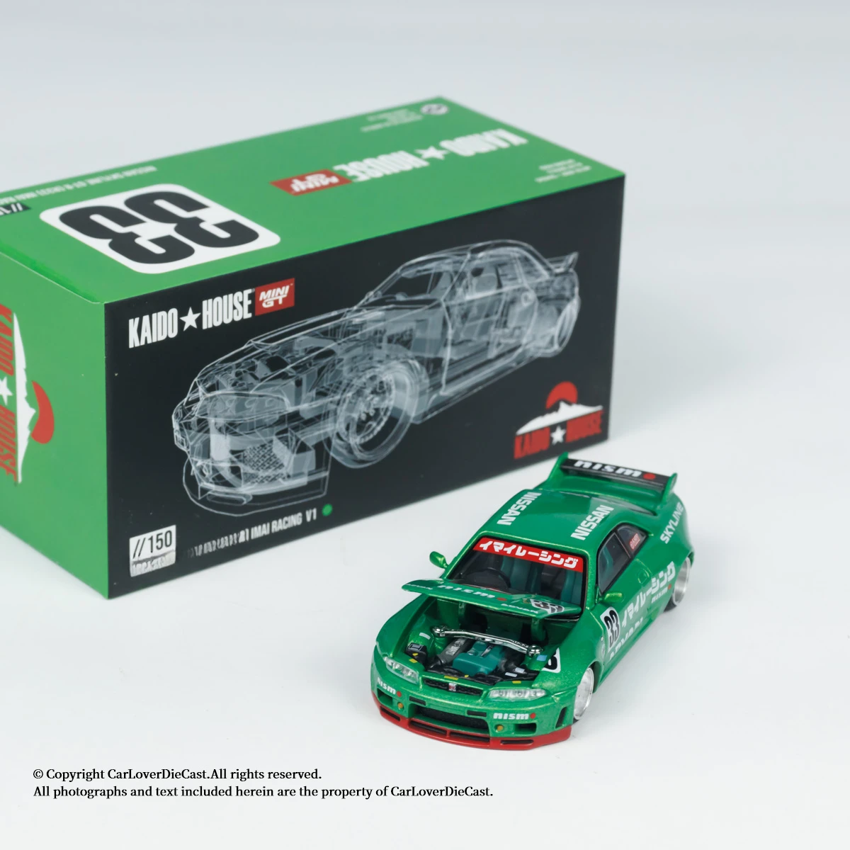 Kaido House + MINIGT 1:64 Skyline (R33) modèle de voiture Imai Racing V1