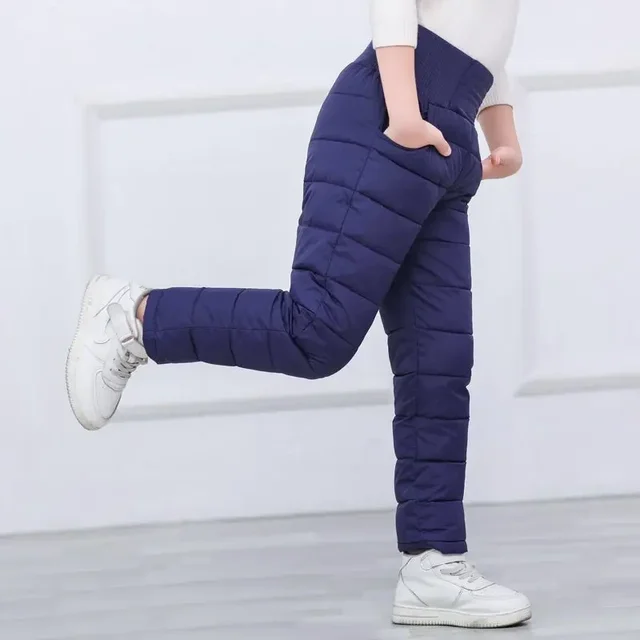Pantalon d'hiver décontracté en coton rembourré pour fille et garçon, épais et chaud, imperméable, bootcuts de Ski, élastique, taille haute, Leggings pour bébé et enfant – Image 4