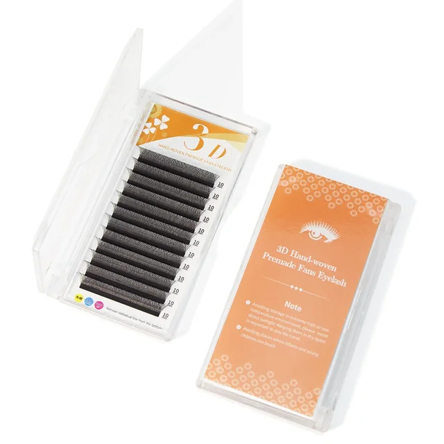 GAHAMACA W cils L LU 3D préfabriqués Volume ventilateurs Extension de cils fournitures naturel Faux vison cils individuels – Image 6