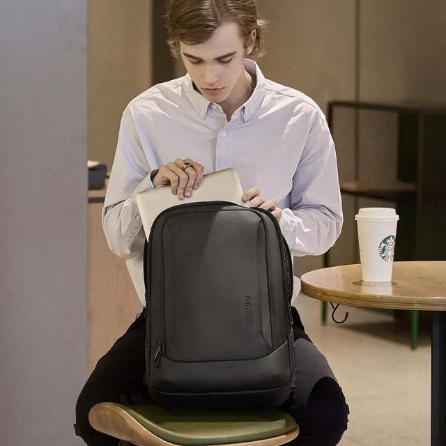 HK – sac à dos pour ordinateur portable de styliste pour hommes, sacs d'école étanches pour garçons d'université, sac à dos de voyage de sport d'affaires pour hommes avec chargement USB – Image 3
