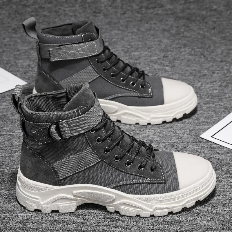 Bottes en toile non ald pour hommes, chaussures d'extérieur, vêtements de travail décontractés, mode masculine confortable, hiver, nouveau, 2024