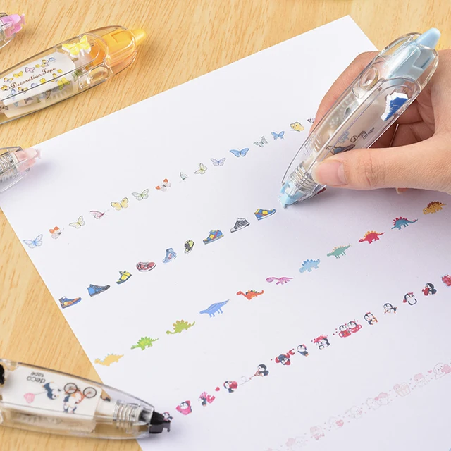 Ruban correcteur de conception décorative à motifs mignons, 1 pièce, parfait pour décorer les journaux et les fournitures scolaires – Image 4