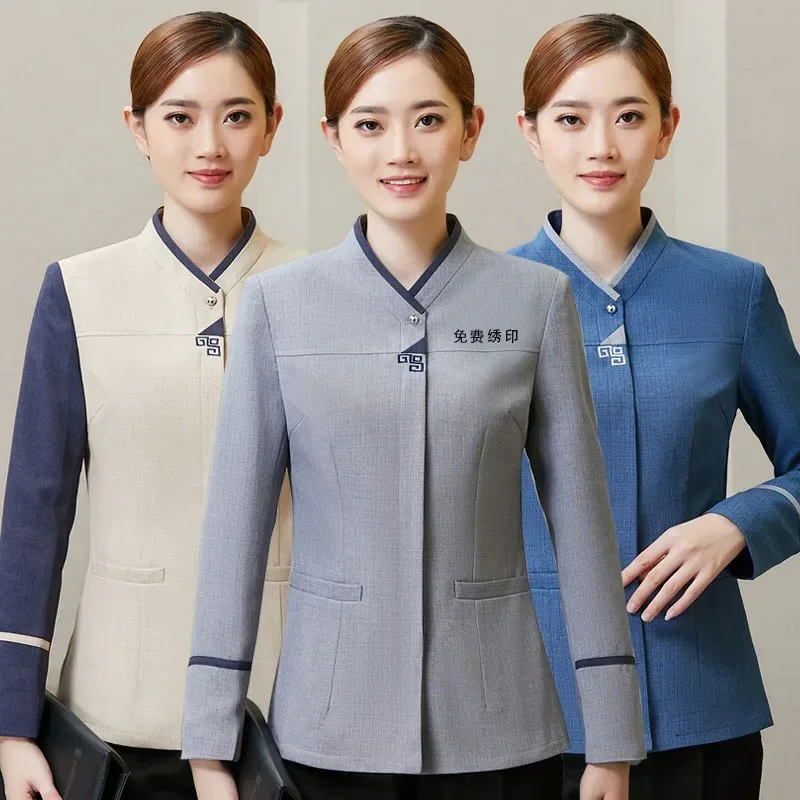 Short Sleeved Hotel Room Housekeeping Auntie Community Property Summer Cleaning Work Uniform  Cleaning Uniform Long Sleeved Set