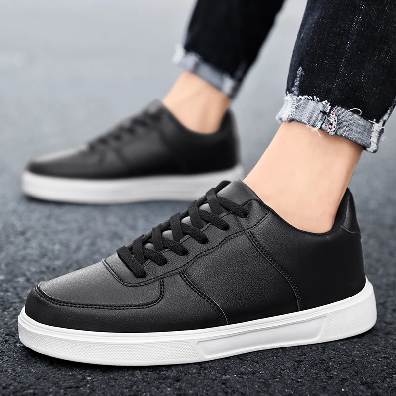 Designer haute qualité hommes chaussures baskets blanc tendance respirant loisirs mâle espadrilles décontractées antidérapant noir vulcanisé chaussures