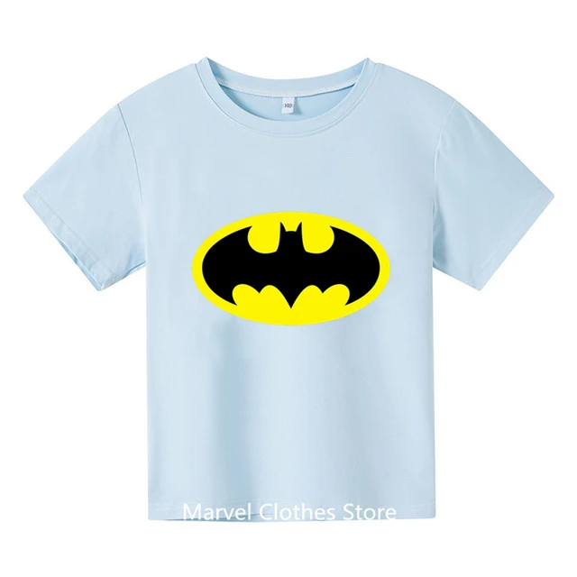 T-shirt Batman pour enfants, Streetwear décontracté, Vêtements pour garçons et filles, Top Anime, Mignon, Nouveau, 2024 – Image 2
