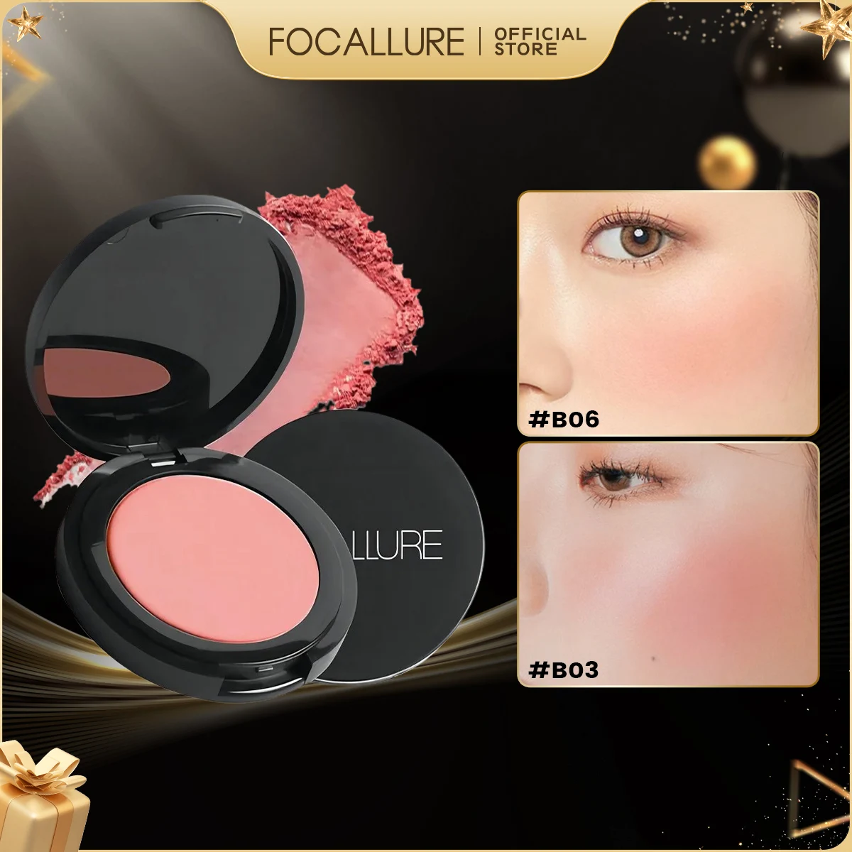 FOCALLURE 16 couleurs naturel mat visage fard à joues nourrissant visage joue Contour pêche Blush Palette femmes poudre maquillage cosmétiques