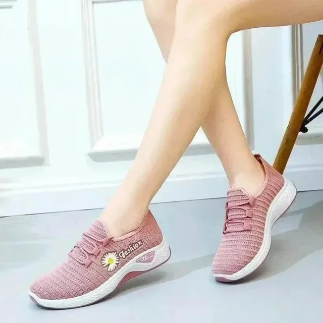 2025 Chaussures de sport décontractées confortables en noix de coco pour femmes, baskets légères et respirantes en maille à semelles souples à la mode pour la course – Image 3