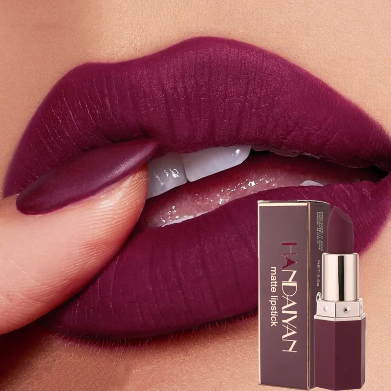 Rouge à lèvres mat nu velours, imperméable, longue durée, tasse antiadhésive, ne se décolore pas, Sexy, rouge, rose, maquillage, cosmétiques