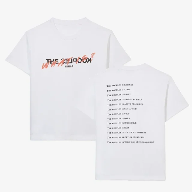 2025 impression graphique Kooples femmes T-shirt nouvel an cadeau haut vêtements marques imprimer femmes T-shirt Y2K hauts t-shirts – Image 4