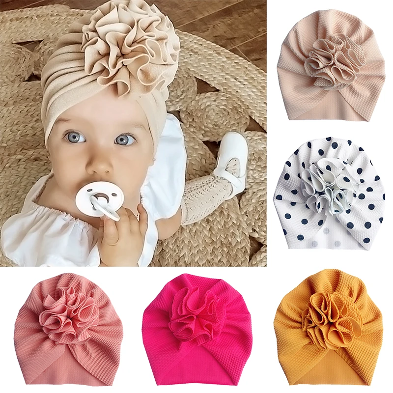 Mignon Fleur Bébé Turban Chapeau Doux Bébé Fille Headwrap Bonnet Chapeau Pour Nouveau-Né Infantile Toddler Headwear Bandeau