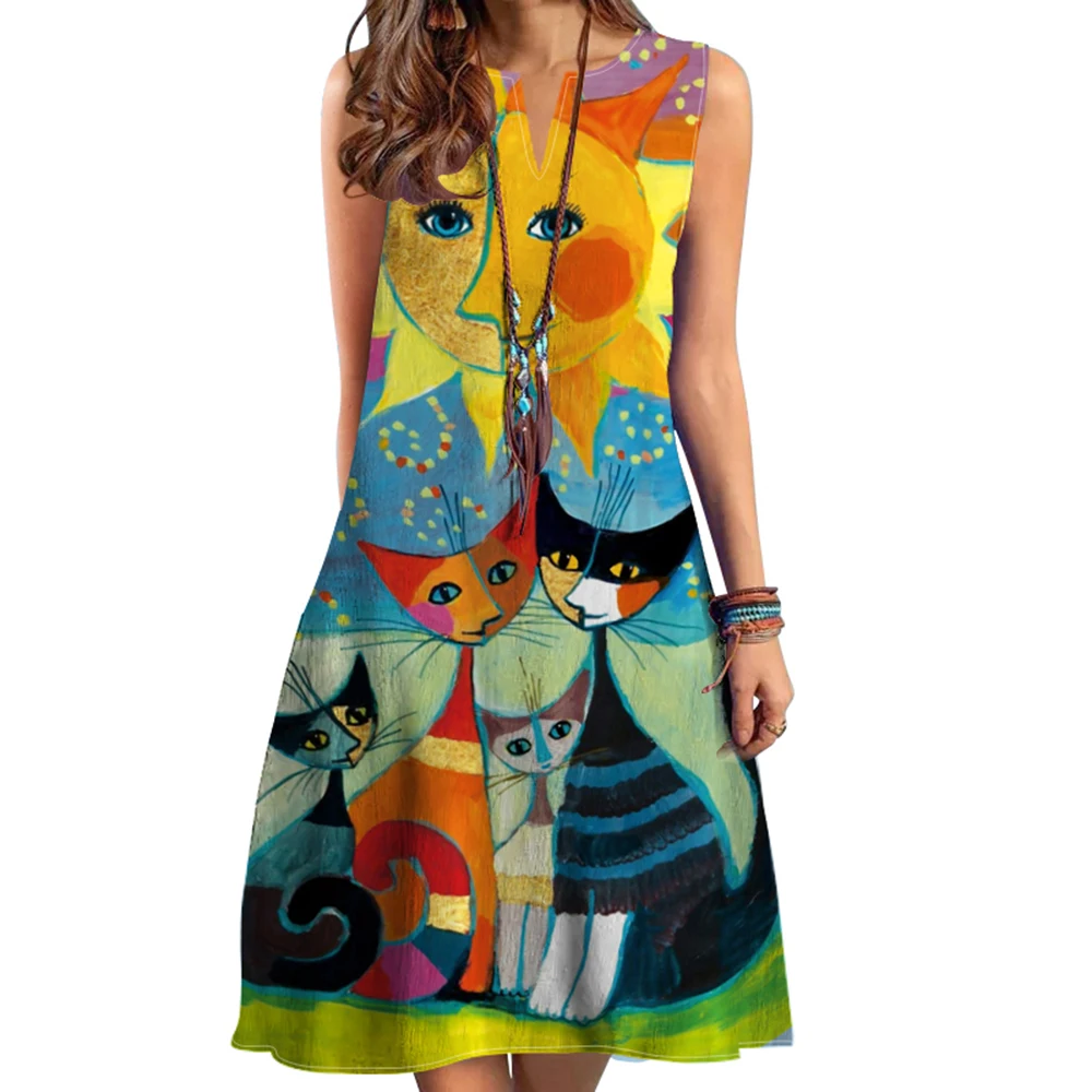 Robe transfrontalière européenne et américaine pour femmes, col en V, fibre sexy, imprimé, grand ourlet, commerce extérieur, nouveau, 2024