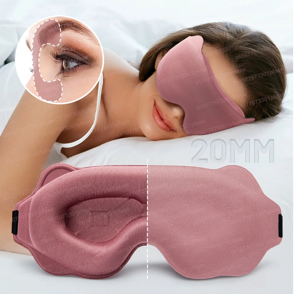 Masque de sommeil 3D, aide au sommeil, bandeau bloquant la lumière, Portable, mousse à mémoire de forme douce, masque facial, confort, conception tridimensionnelle