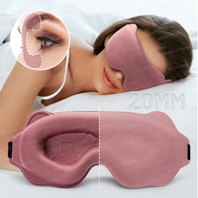 Masque de sommeil 3D, aide au sommeil, bandeau bloquant la lumière, Portable, mousse à mémoire de forme douce, masque facial, confort, conception tridimensionnelle