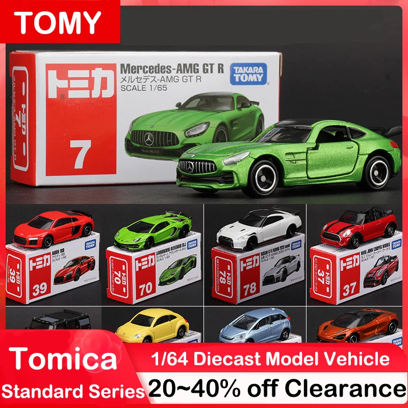 Tomica-Mini voitures jouets en alliage moulé sous pression, modèle de voiture en métal, véhicules de sport, divers styles, cadeaux pour enfants, collection de passe-temps