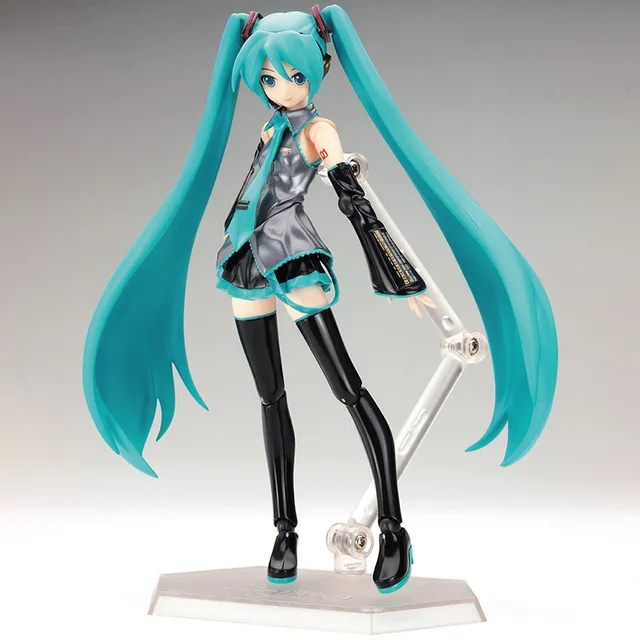 Figurines d'action FIGMA Hatsune Miku, articulations mobiles contenant les accessoires de décoration de bureau, Collection de modèles en PVC, jouets cadeaux pour enfants – Image 2