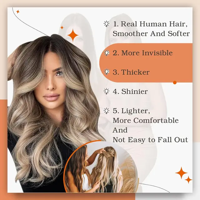 Full Shine Tape In Real Human Hair Extensions Omber Color Blonde Skin Weft Natural Remy Human Hair Skin Weft Adhesive For Salon – Image 6