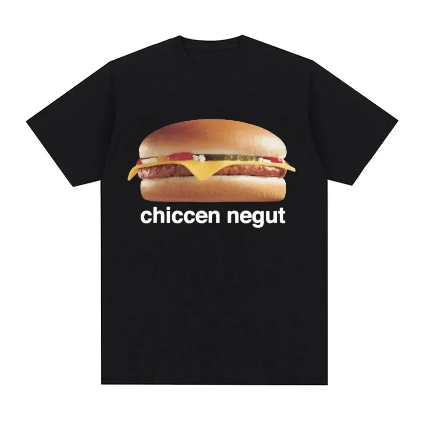 Chiccen Negut drôle Meme cadeau modèle T-shirt femmes mode décontracté haute qualité T-shirt col rond ample T-shirt