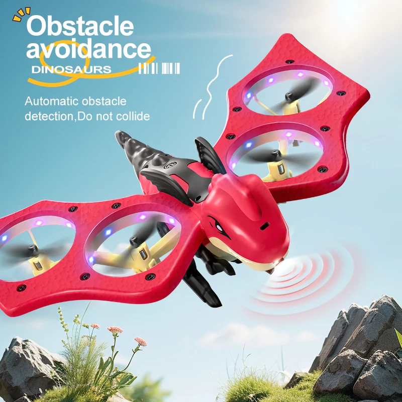 V48 dinosaures avion télécommandé 2.4G détection de gravité télécommande planeur évitement d'obstacles avion mousse jouet drone cadeau