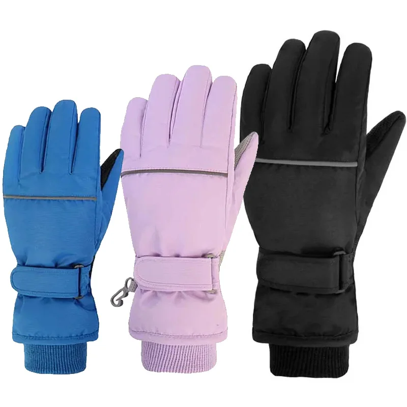 Gants de Ski pour enfants, garde au doigt au chaud, imperméables, épais, mitaines d'hiver, Snowboard, neige, accessoires pour garçons et filles, 2024