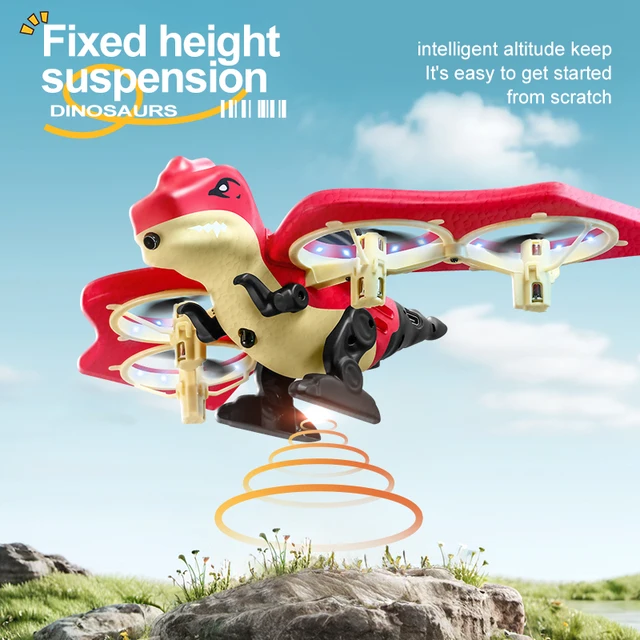 V48 dinosaures avion télécommandé 2.4G détection de gravité télécommande planeur évitement d'obstacles avion mousse jouet drone cadeau – Image 4