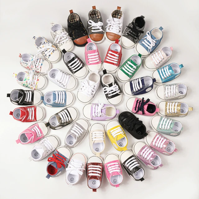 Chaussures en toile montantes pour tout-petits, fond souple non ald, chaussures décontractées classiques pour bébé, mode printemps et automne, 0-1 ans