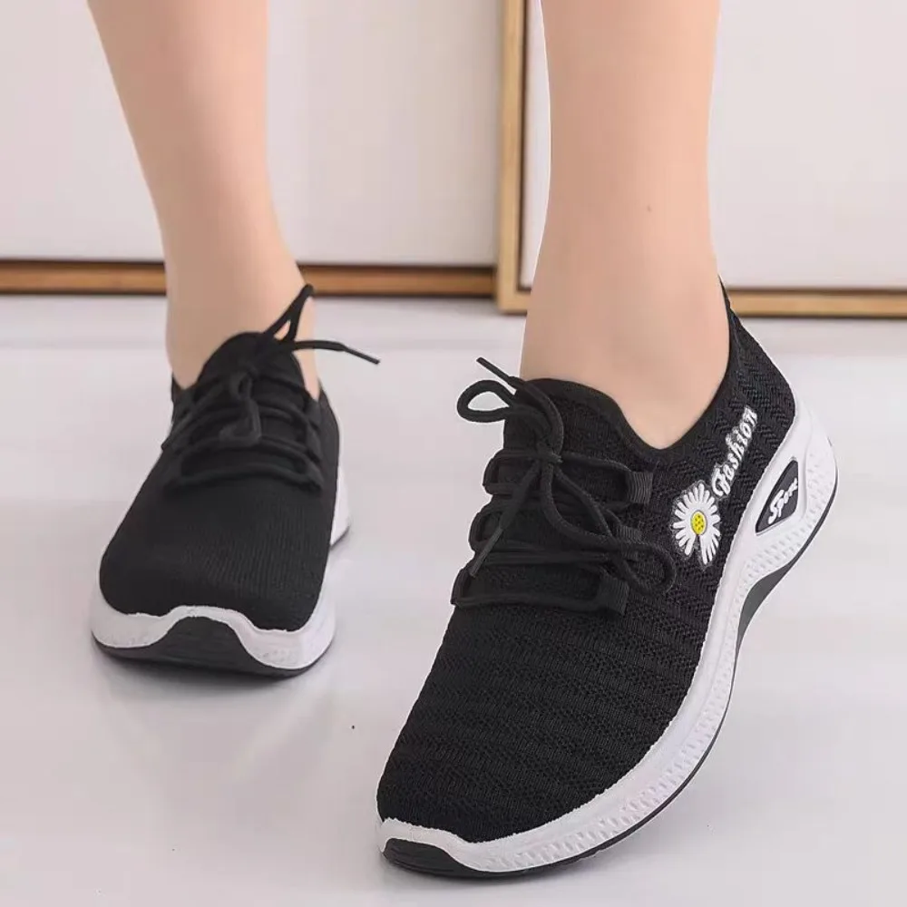 Chaussures de course légères pour femmes, baskets pour adultes, chaussures en filet, baskets confortables à semelles souples, chaussures simples décontractées respirantes pour femmes