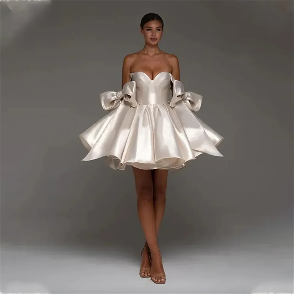 Robe de Cocktail Élégante en Satin avec Nministériels d en Cœur, à Lacets, Plissée, pour Remise de Diplôme, Zone de ix, Personnalisée