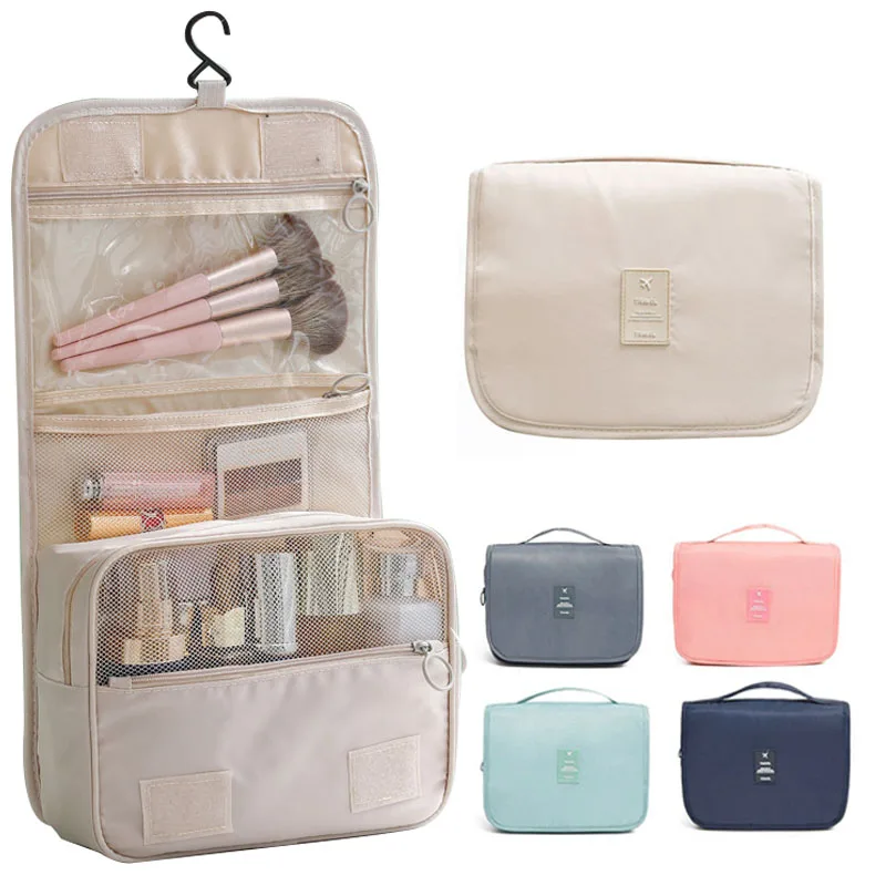 Sac de maquillage de voyage, organisateur de produits de toilette étanche, nécessaire de haute qualité pour femmes, crochet de salle de bain, pochette de lavage, sac de rangement de maquillage à crochet