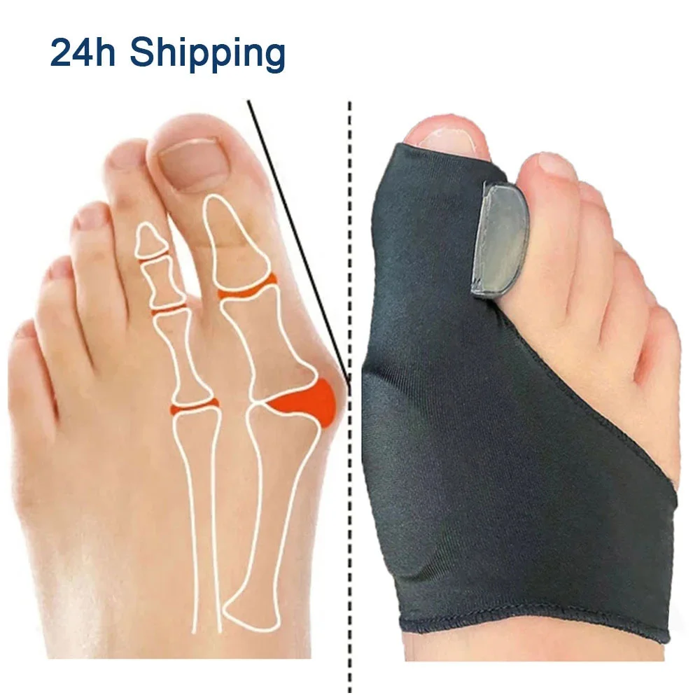Séparateur d'orteils, correcteur d'oignon Hallux Valgus, orthèses des pieds, ajusteur de pouce, Correction de pédicure, outils de redressage de chaussettes, 2 pièces