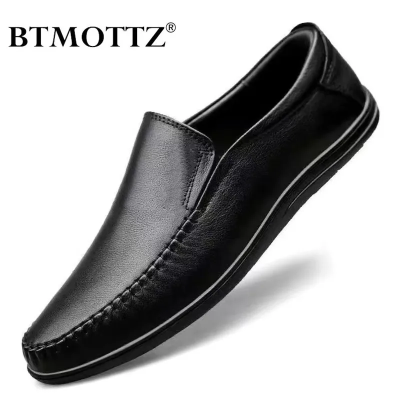 Mocassins en Cuir group pour Homme, Chaussures de Marque de Luxe, Décontractées, Respirantes, à Enfiler, de Conduite, de Styliste, Grande Taille 38-47