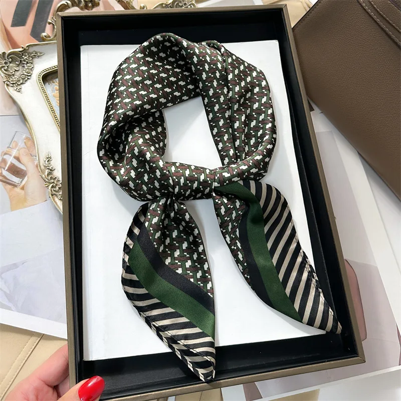 Foulard Carré Doux pour Femme, Design de Luxe, Bandeau de Sauna, Foulard de la raq, Ruban Bandana, Hijab