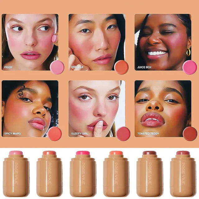 Bâton de fard à joues magique 3 en 1, teinté pour joues et lèvres, hydraté, soyeux, éclaircissant, crème, cosmétiques, produits de maquillage – Image 4