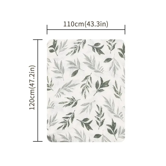 100% coton 120*110 cm 2 couches nouveau-né bébé serviette de bain enveloppement mousseline couvertures d'emmaillotage – Image 6