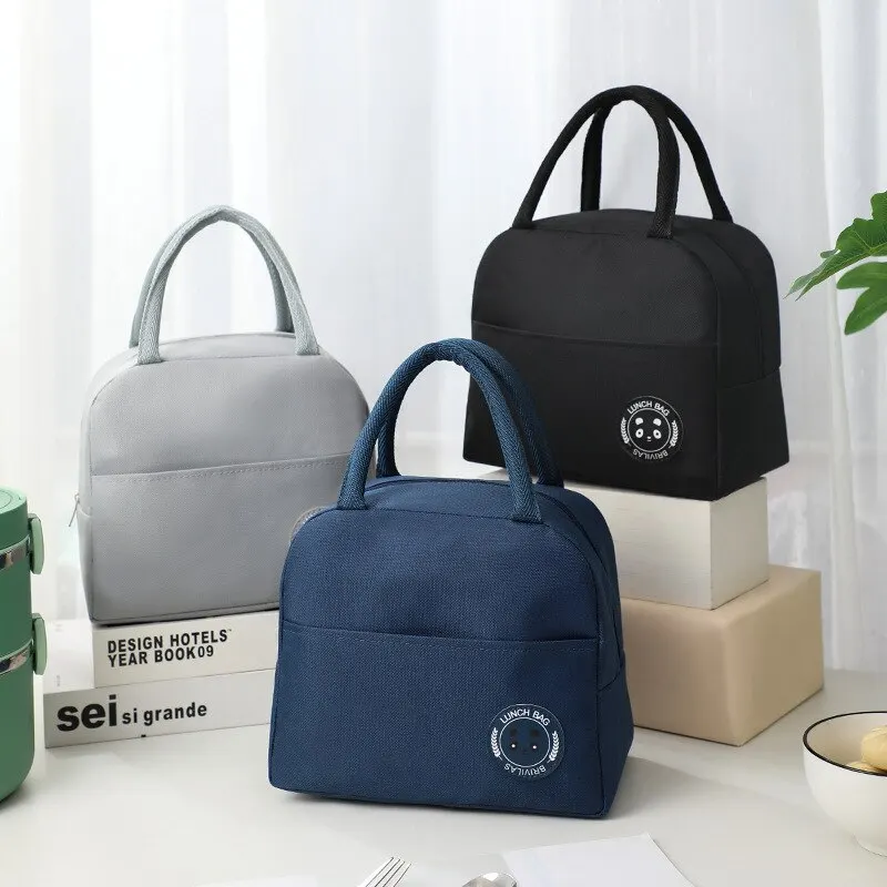 Sacs à lunch pour enfants, sac de pique-nique portable extérieur, sac de rangement des aliments, boîte à lunch pour enfants, documents solides, isolation thermique, grande capacité