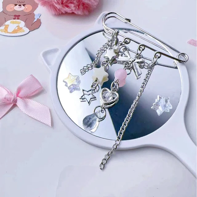 Accessoire d'ornement de sac à main unique pour femmes et filles, pendentif étoile en résine, broche perlée, 1 pièce – Image 4