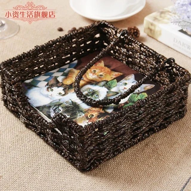 20 pièces/paquet nouveaux serviettes d'impression colorées papier de soie de fête tissu du visage papier de soie de mariage Diekubat serviettes en papier motif de chat – Image 3