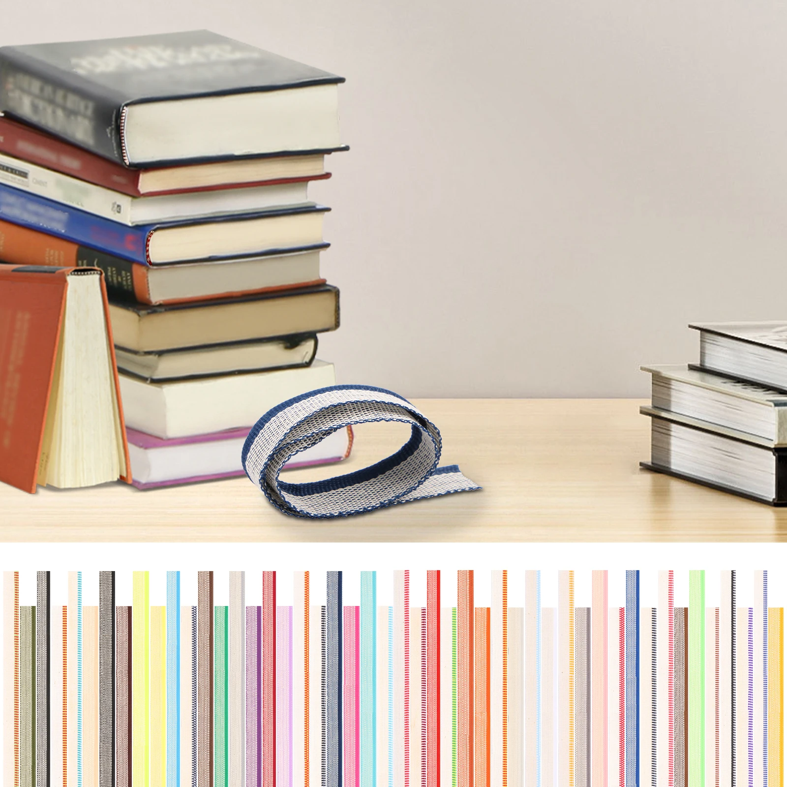 48/24Pcs Book Binding Headbands Endbands Book Headband Binding Kit 11.8 Inch Cloth Art Binding Supplies for Different Books Bind