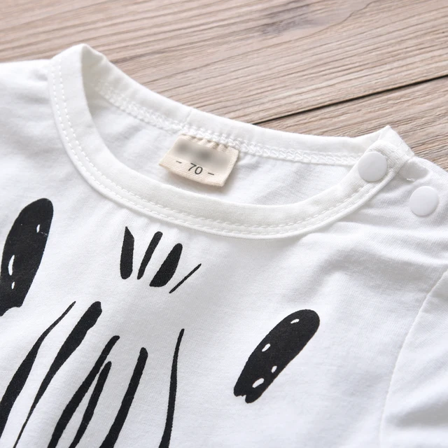 Nouveau-né bébé garçons barboteuse vêtements coton mignon dessin animé imprimé à manches longues combinaison + chapeau 2 pièces enfant en bas âge bébé vêtements tenues – Image 2