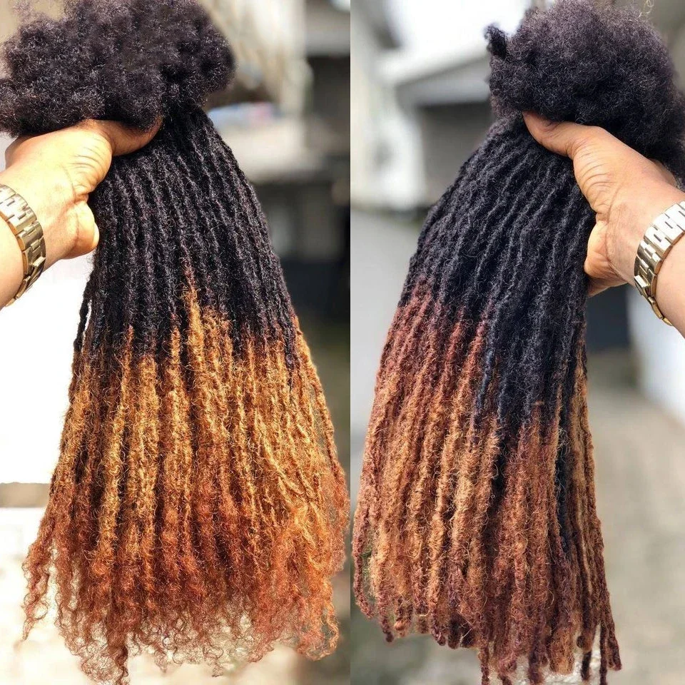 Extensions de cheveux humains brésiliens Dreadlocks Loc crépus droites vente en gros tresses au Crochet Extensions de cheveux Remy 10 20 40 60 brins