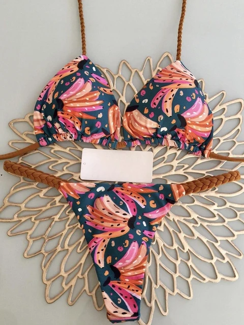 RUOTONGSEPT maillots de bain femmes imprimé léopard brésilien Bikini ensemble Sexy string maillot de bain deux pièces maillot de bain femmes 2023 vêtements de plage – Image 3