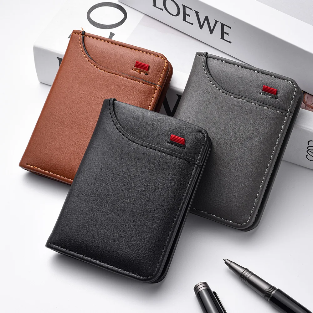 Portefeuille Vertical multi-cartes pour hommes, petit portefeuille pour permis de conduire, Mini sac de changement d'étudiant pour jeunes, sac pour cartes