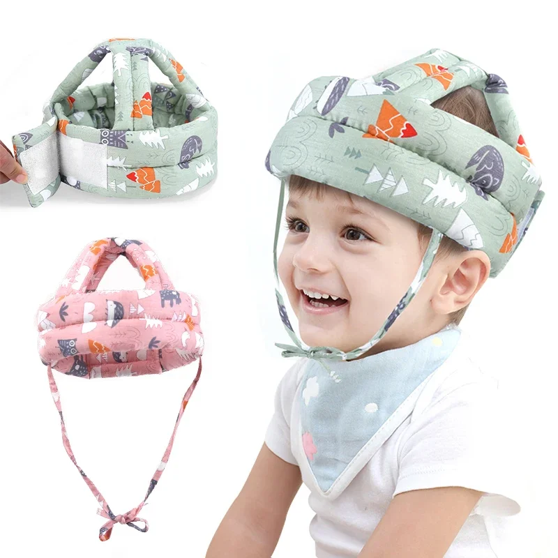 Chapeau de Protection Anti-collision, casque de sécurité pour bébé, doux et confortable, sécurité et Protection de la tête, chapeaux réglables, casquette pour bébé en bas âge