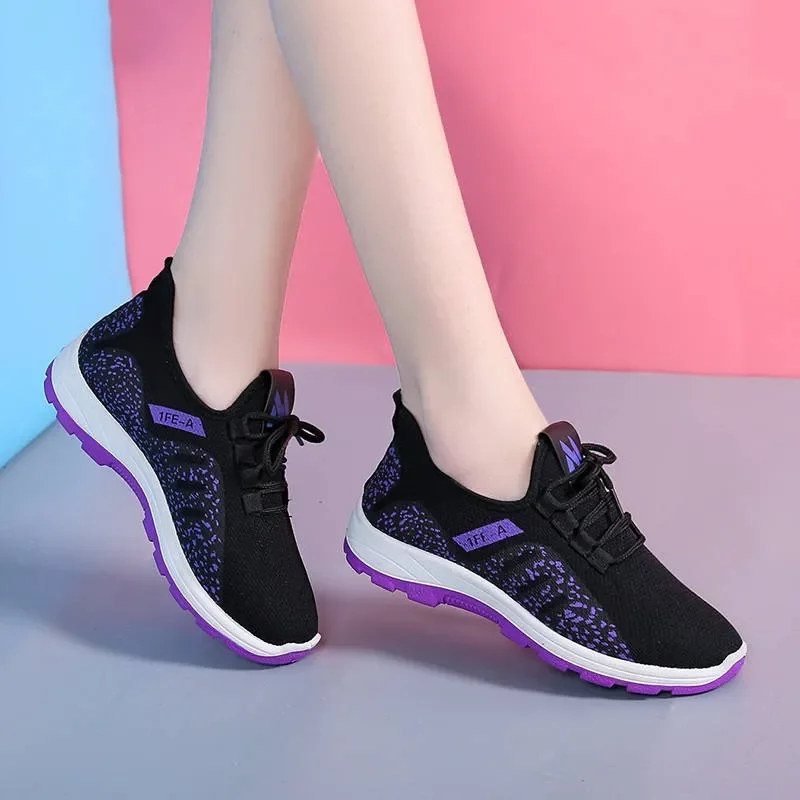 Chaussures vulcanisées à plateforme pour femmes, baskets d'été légères et respirantes en maille, chaussures de sport pour dames, baskets de Jogging résistantes à l'usure en plein air