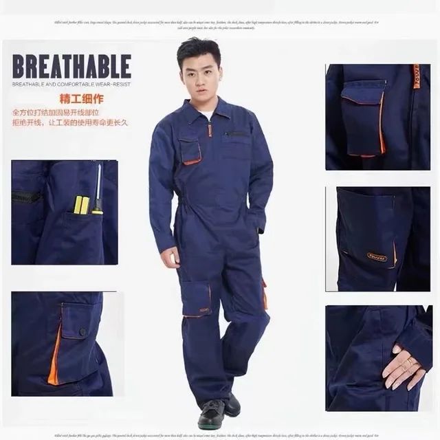 Uniforme de travail pour hommes et femmes, combinaison de travail, combinaison de soudage, atelier de réparation automobile, mécanicien, vêtements grande taille, 2023 – Image 3