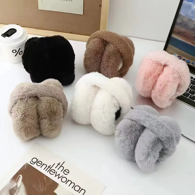 Protège-oreilles pliables pour enfants, protège-oreilles en peluche, chauds et mignons, froid et coupe-vent, embouts épais pour étudiants, hiver